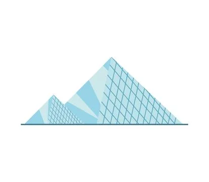 Paris louvre museum Stock Illustration