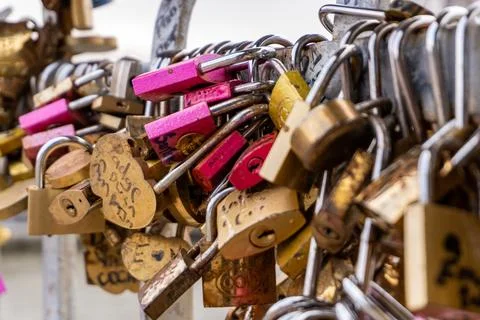 Paris Love Locks Stock Photos
