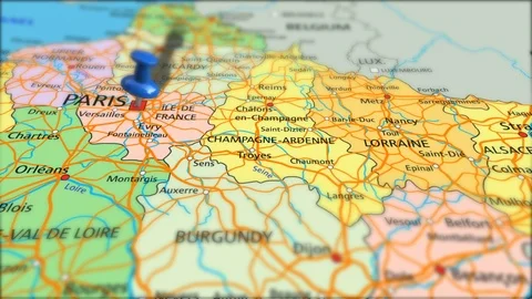 Paris Map Stock Footage 95040980