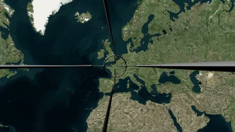 Paris on map hitting target Stock Footage 117210973