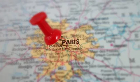 Paris map Stock-Fotos