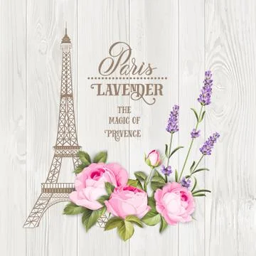 Paris memory card. Stock Illustration