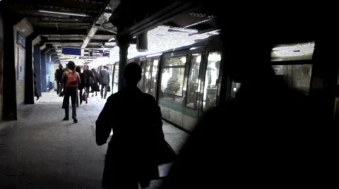 Paris metro 44 Stock Footage 978938