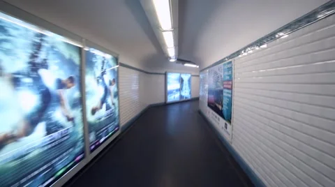Paris metro corridor Stock Footage 47482096