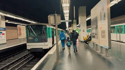 Paris metro  Stock-Footage 345997795