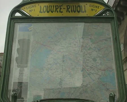 Paris Metro map Stock Footage 8915803