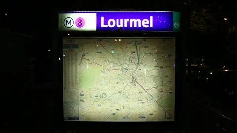 Paris Metro Map Stock Footage 203268484