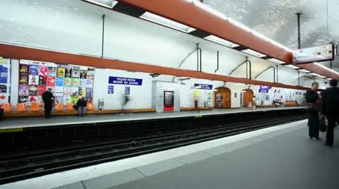 Paris metro timelapse Stock Footage 10586939