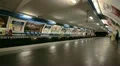Paris metro. Train arriving. HD Footage
