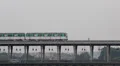 Paris Metro Underground Subway System Train Passing Bridge Bir Hakeim Railroad HD Footage