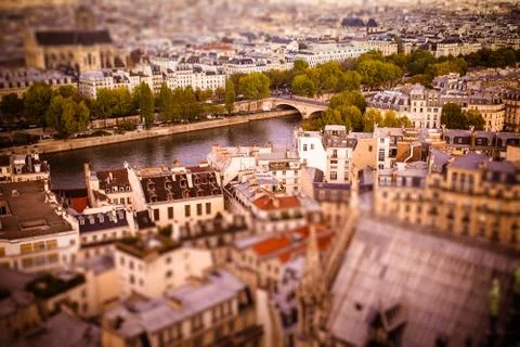 Paris with miniature effect Foto stock