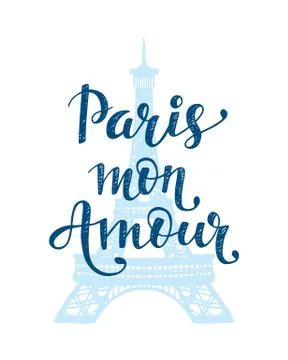 Paris Mon Amour Illustrazione stock