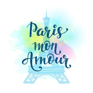 Paris Mon Amour Illustrazione stock