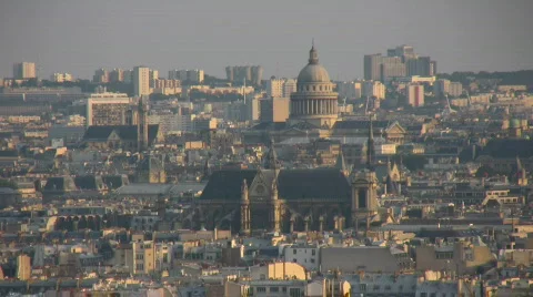 Paris from Montmartre Stock Footage 454949