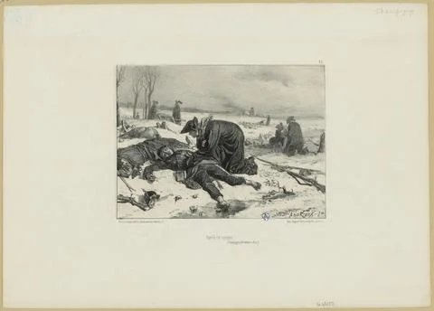 Paris Museums, 13 / After the fight. (Champigny, December 1870.) (IT) Stock Photos