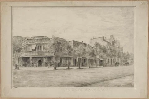 Paris Museums, The angle of the Boulevard de Courcelles and Boulevard Malesherbe Stock Photos