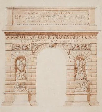 Paris Museums, Arc de Arc de Triomphe in Napoleon Le Grand and Marie-Louise Foto stock