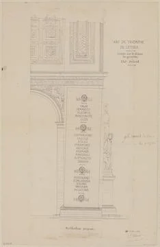 Paris Museums, Arc de Triomphe  Cup on the underside of the Grand Arc  State pre Foto stock