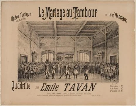 Paris Museums, Comic opera  in 3 acts  marriage drum  leon Vasseur. Foto stock