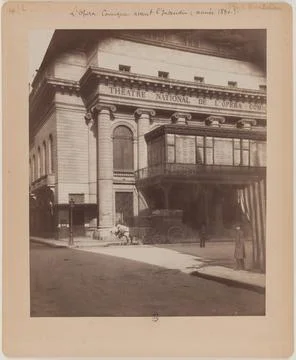 Paris Museums, The comic opera before the fire (year 1880) ". View of the comic Stock Photos