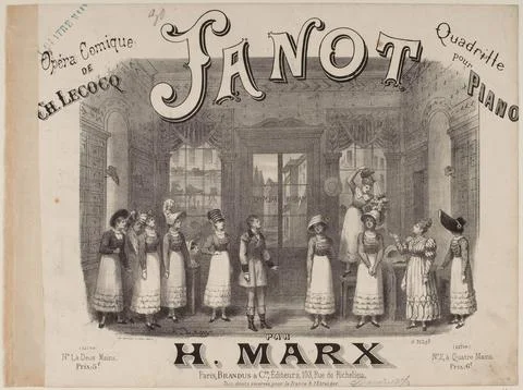 Paris Museums, COMICAL OPERA  DE  CH. LECOCQ  JANOT  QUADRILLE  FOR  PIANO  PER Foto stock