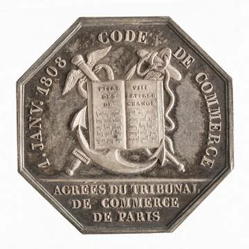 Paris Museums, Commercial Code, January 1, 1808 Stock-Fotos