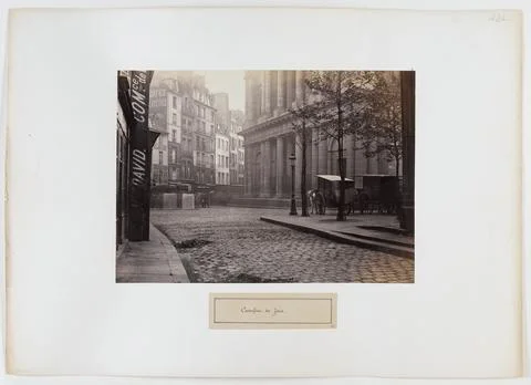 Paris Museums, Crossroads of the day, intersection of the street Vaovilliers and Stock Photos
