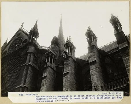 Paris Museums, Curious perspective view The cross indicates the approximate loca Foto stock