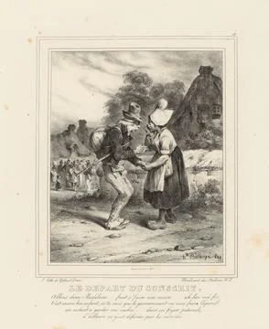 Paris Museums, The departure of conscript. (Registered Title) | Planche # 4 of t Stock Photos