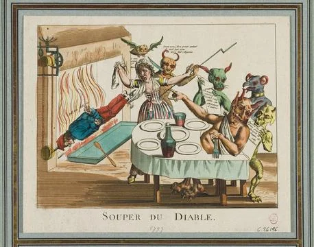 Paris Museums, Devil Dinner (1794-97) Stock Photos