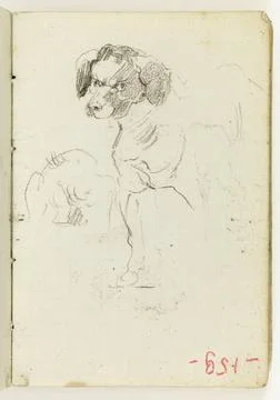 Paris Museums, Dog study. Stock Photos