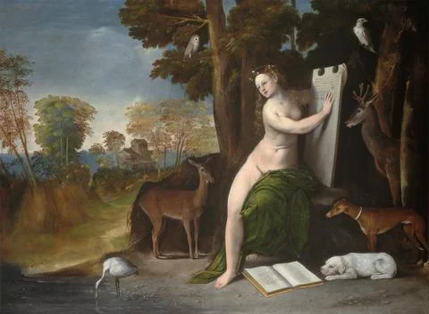 Paris Museums, Dosso Dossi, Circe and Her Lovers in a Landscape, c 1525 Foto stock