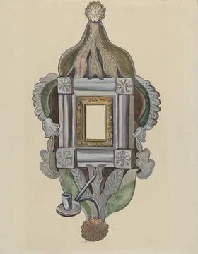 Paris Museums, E Boyd, Candle Sconce with Mirror, 1935 1942 Stock Photos