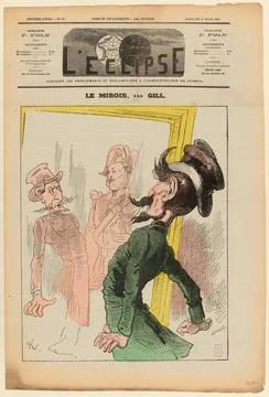 Paris museums, Eclipse / eighth year / n 333 / Sunday 14 March 1875 / The mirror Stock Photos