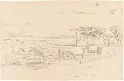 Paris Museums, Edward Lear, Villa Pamphili, 1840 Foto stock