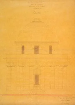 Paris Museums, Elevation for the restoration of the Rotunda of the Monceau Park. Foto stock