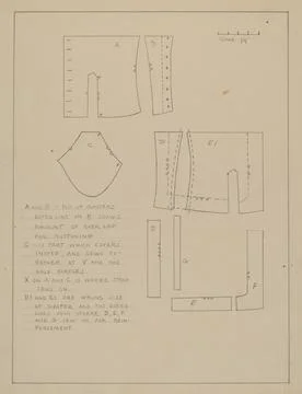 Paris Museums, Emery Herrett, Pattern for Spats, 1935 1942 Stockfoto's
