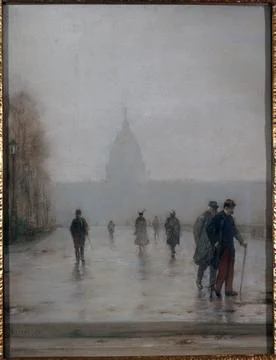 Paris Museums, The eplanade of the invalids, in 1916. Stock Photos