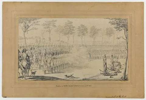 Paris Museums, The execution of the Mallet, Guidal and Mahorian generals who con Stock Photos