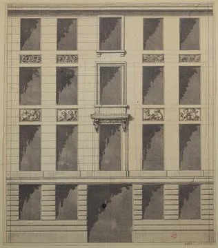 Paris Museums, Facade project for a mansion Foto stock