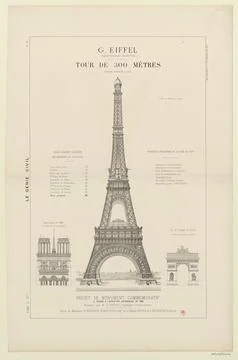 Paris museums, G. Eiffel / Builder Engineer in Levallois-Perret / Tour of 300 me Stock Photos