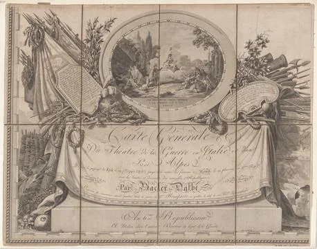 Paris museums, General Map of the Theater of the War in Italy and the Alps (IT) Foto stock