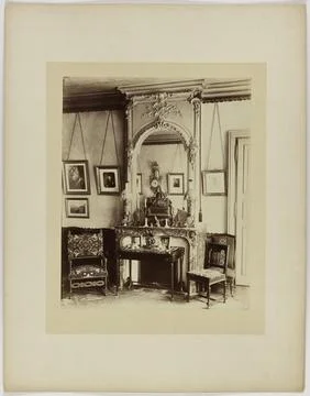 Paris Museums, Interior, 2nd floor living room, hotel owned by Mr Adolphe Jullie Stock Photos