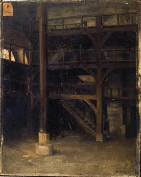 Paris Museums, Interior view of the former rue ride in Sainte-Marguerite, at the Foto stock