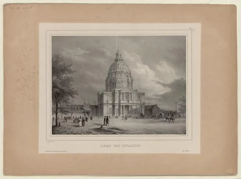 Paris museums, Invalid dome. 库存照片