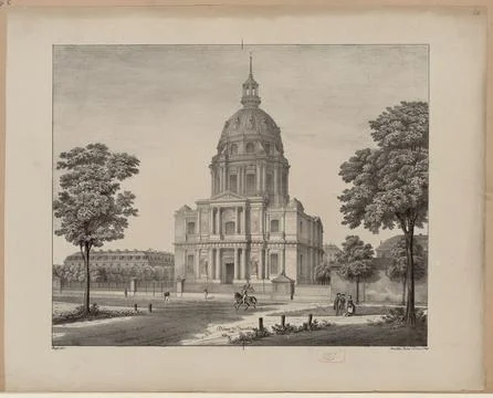 Paris museums, Invalid dome. 库存照片