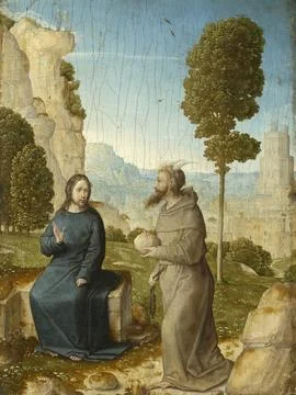 Paris Museums, Juan de Flandes, The Temptation of Christ, c 1500 1504 Stock Photos
