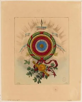 Paris Museums, Laurel Crown and Tricolore Macaron (TF) Stock Photos