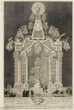 Paris Museums, L'illumination execute le XXIX aoust M.D.CCXXXIX(TI) Stock Photos