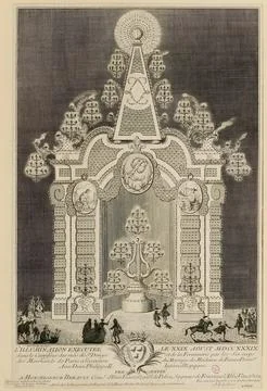 Paris Museums, L'illumination execute le XXIX aoust M.D.CCXXXIX(TI) Stock Photos